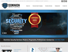 Tablet Screenshot of dominionsecurityservices.com